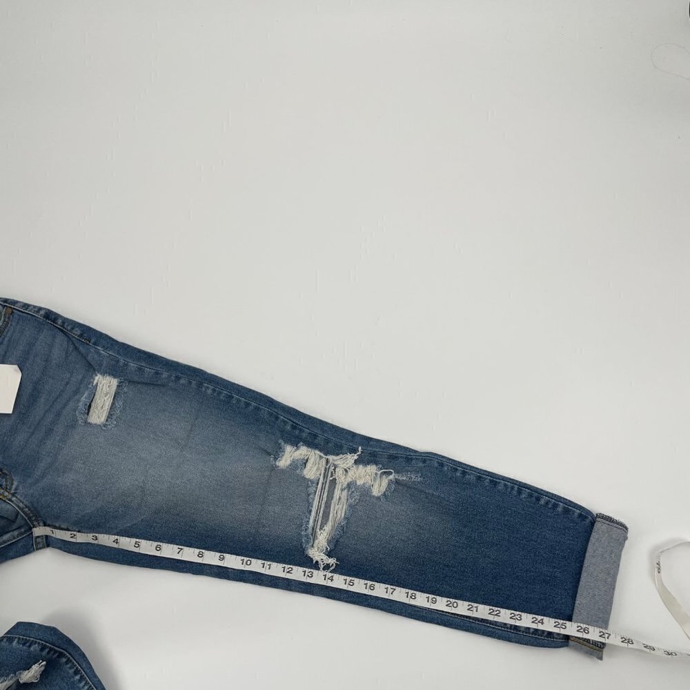 NWT Kancan Gainesville High Rise Folded Hem Skinny Distressed Jeans Womens 28 - Picture 9 of 11